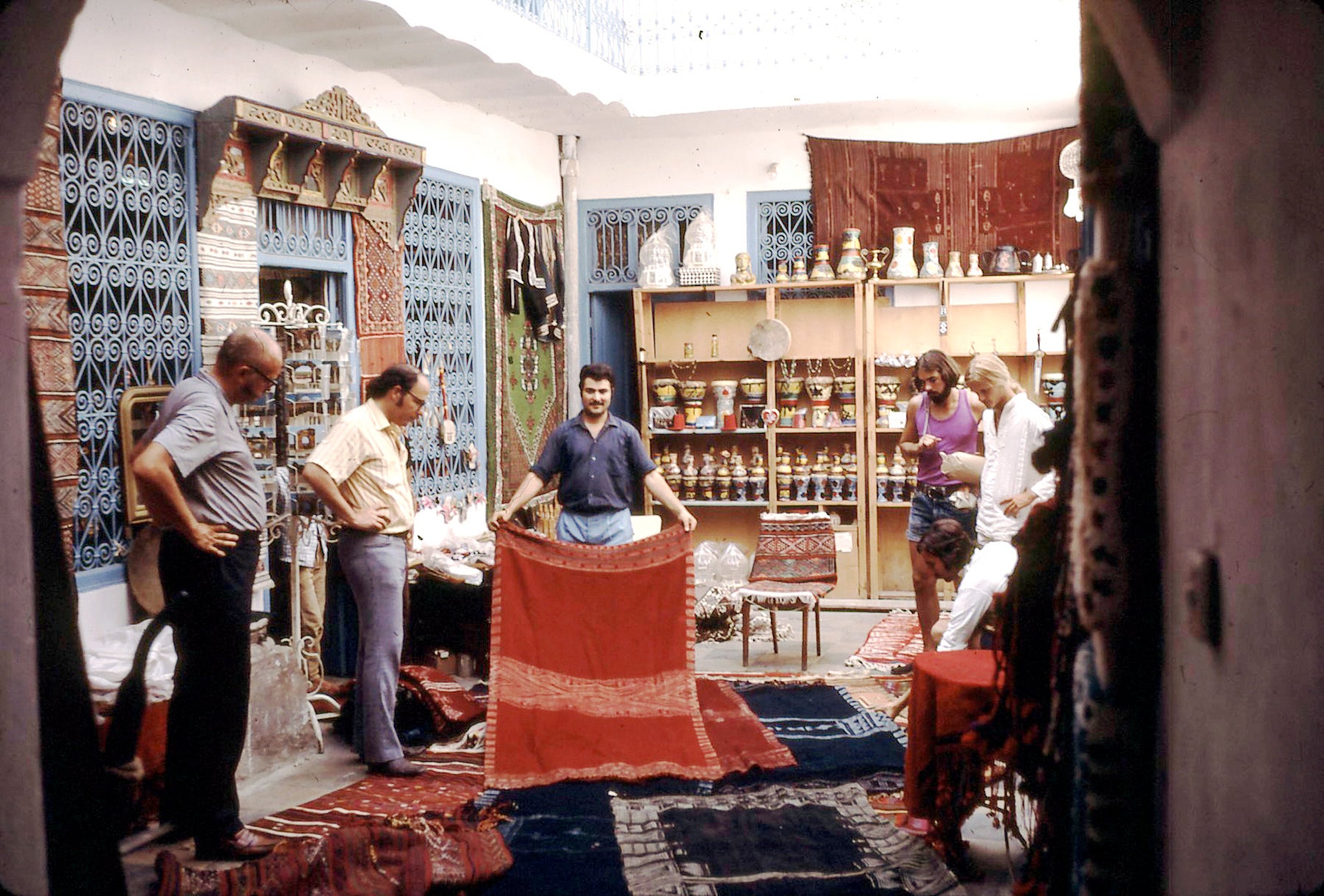 Rug shopping in Tunisia