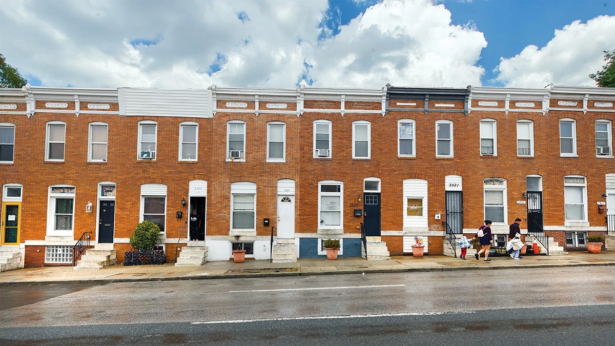 Row homes in Baltimore