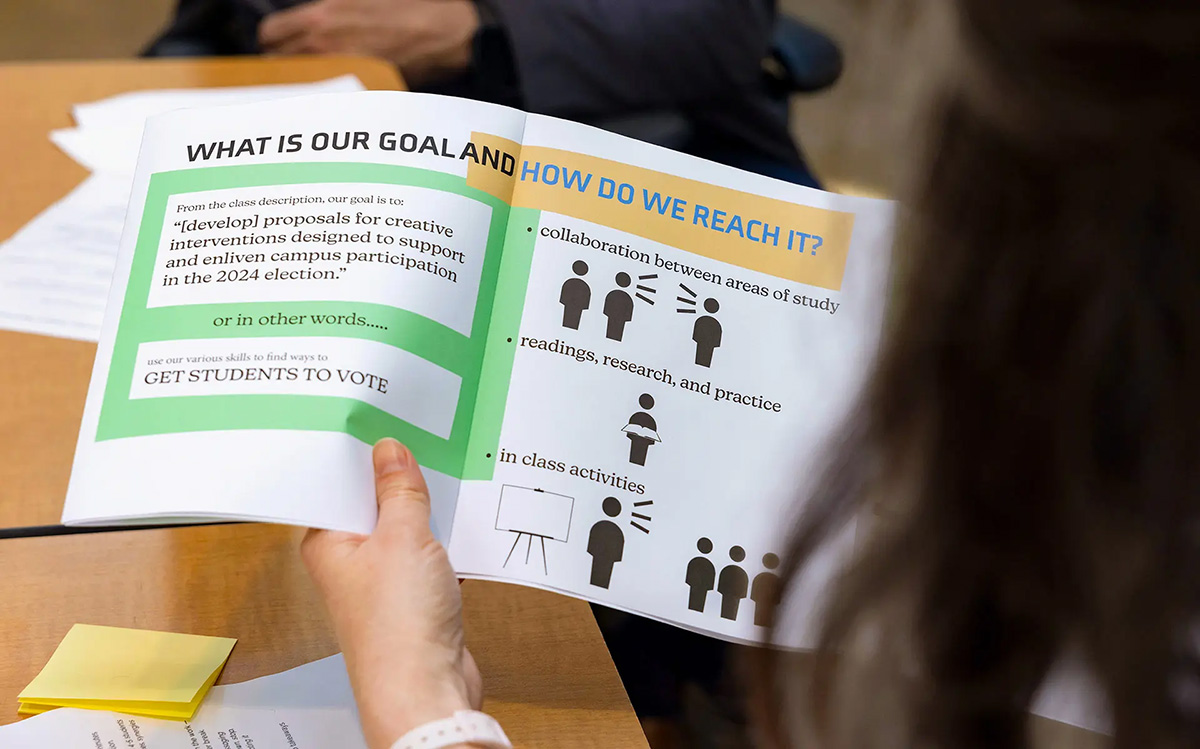 Open brochure with the title: What is our Goal and How do we reach it?