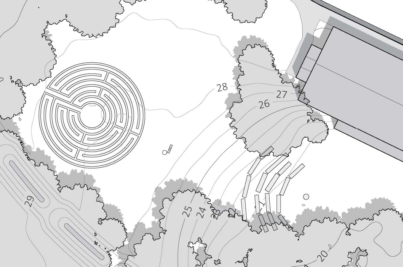 Plan of the outdoor amphitheatre