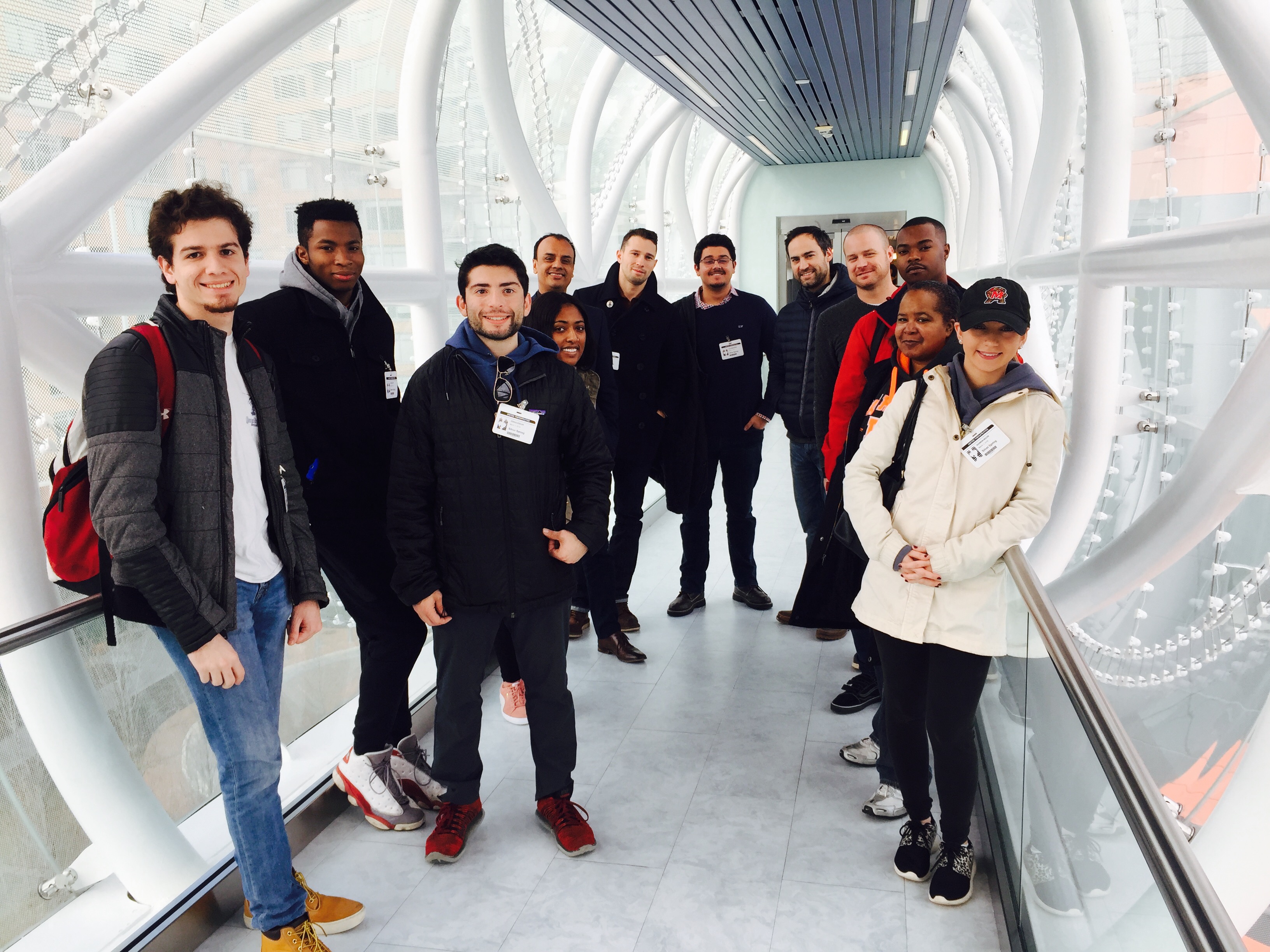 Real estate development students pictured in a tunnel, on a site visit in Silver Spring.