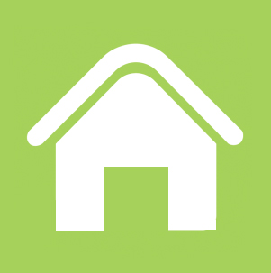 Housing logo, green background