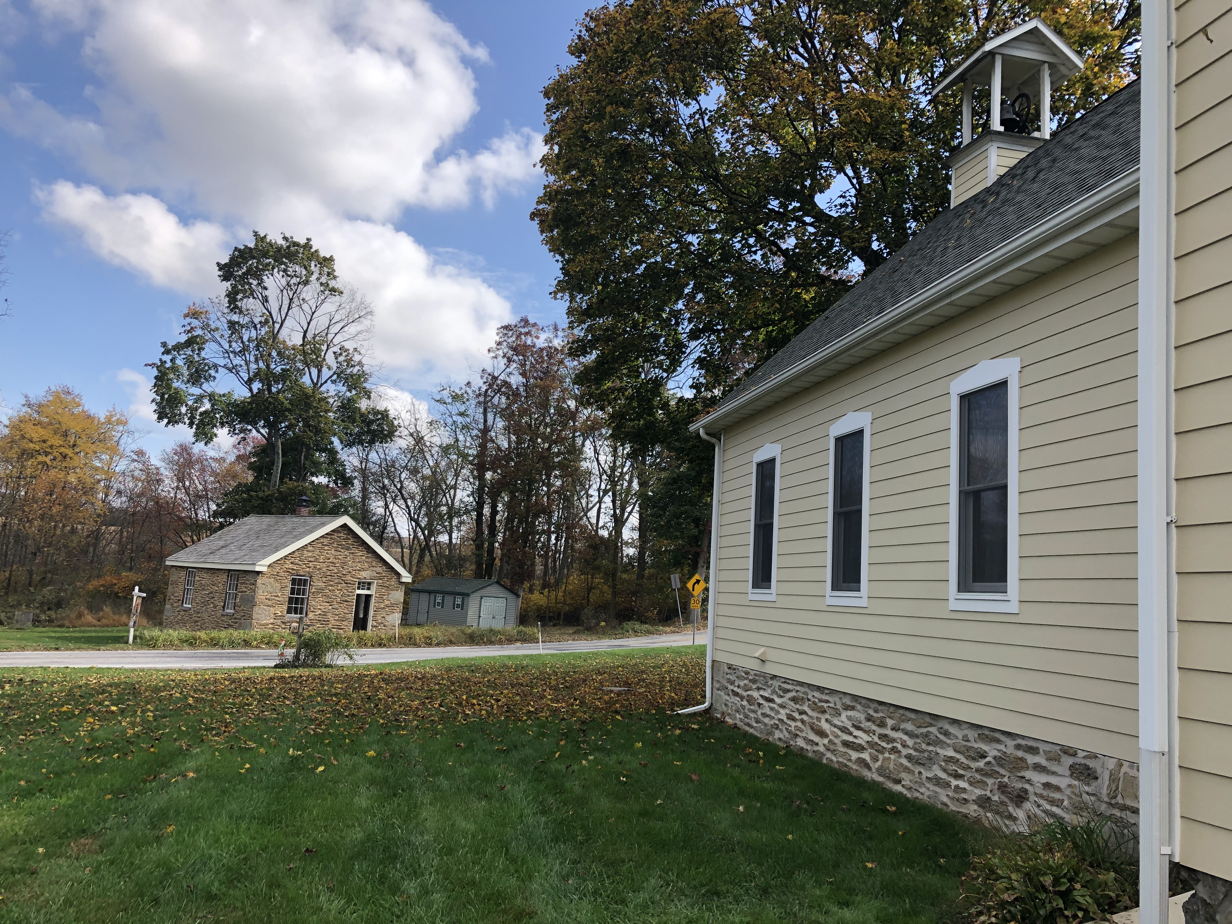 Historic school house across the road from the new Hyson School. Courtesy of Don Linebaugh, 2015.