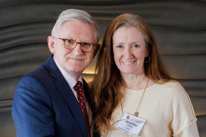 Jennifer Cotting receiving the Research Excellence Impact Award