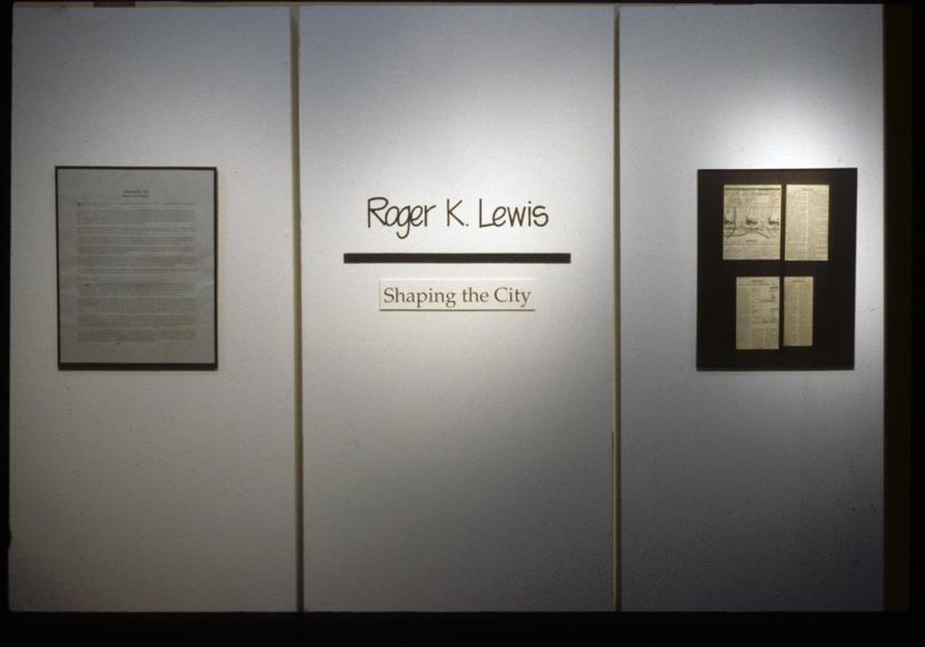 Roger K. Lewis Sharping the City