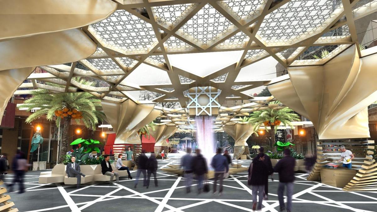 Interior of a mall designed by a student 