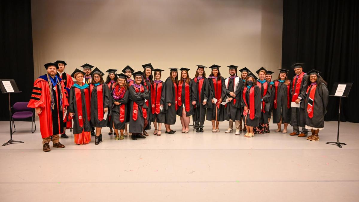 Students in cap and gowns
