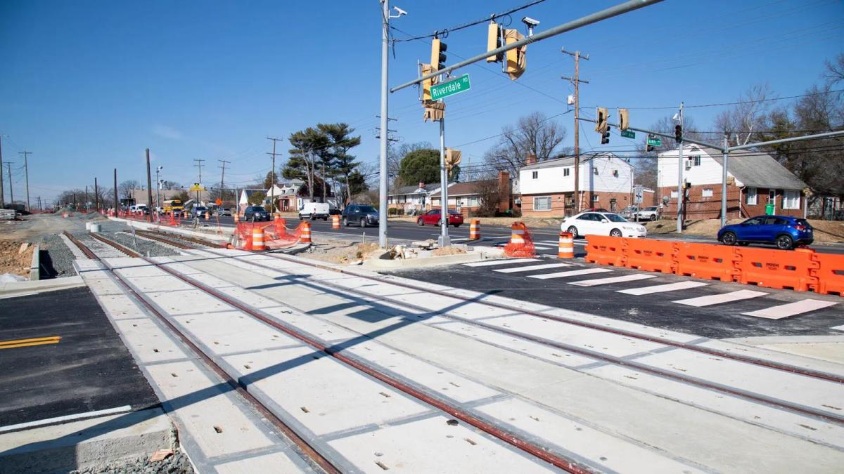 Purple Line train construction