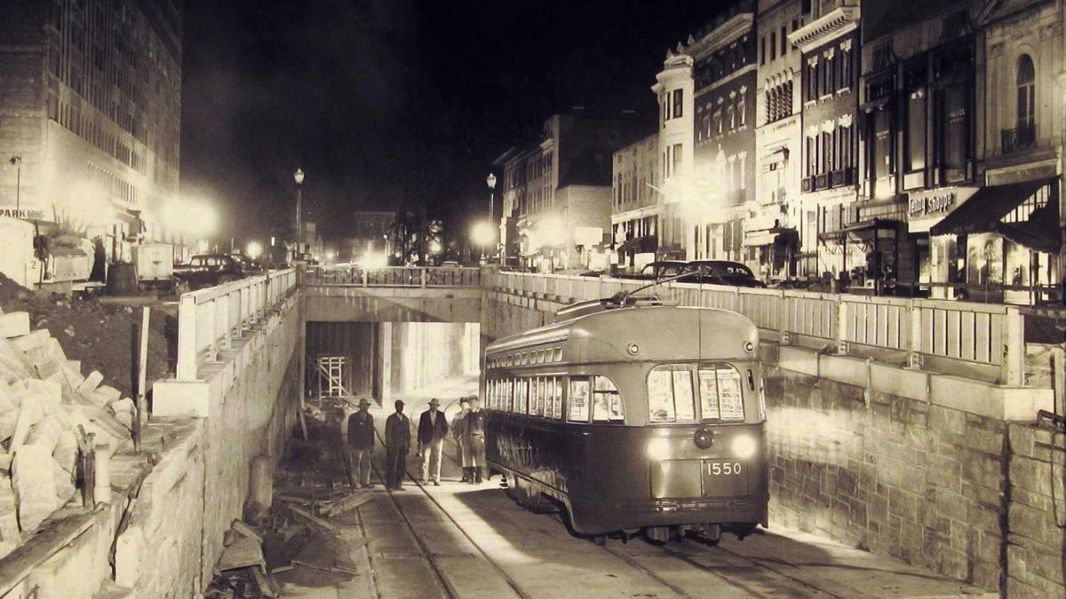 Dupont underground train photo from 1947