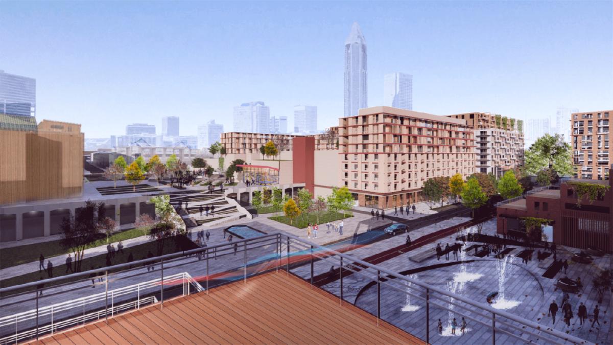 Rendering for the Rise of Pines housing project
