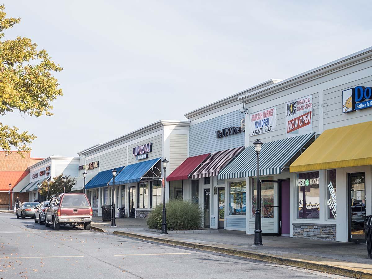 A variety of retail stores