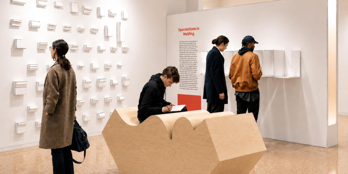 Gallery exhibit featuring architecture moldings