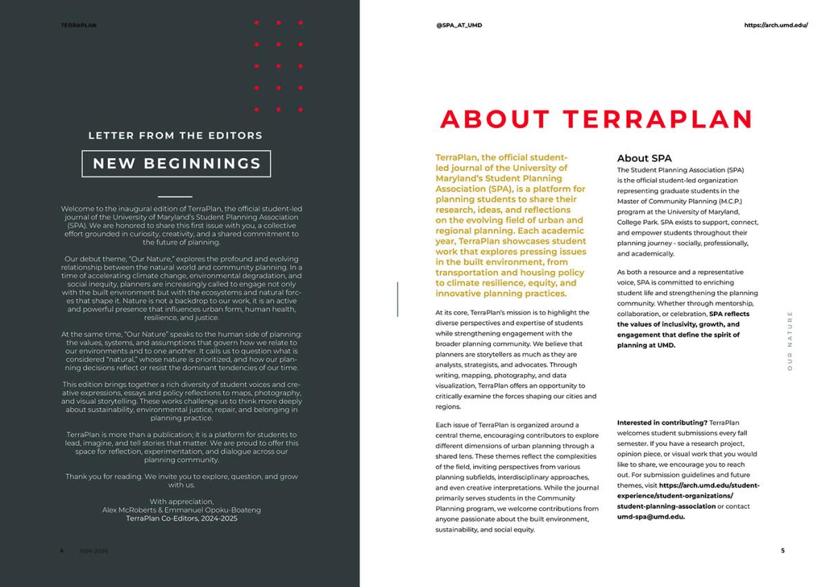 First Spread About Terraplan