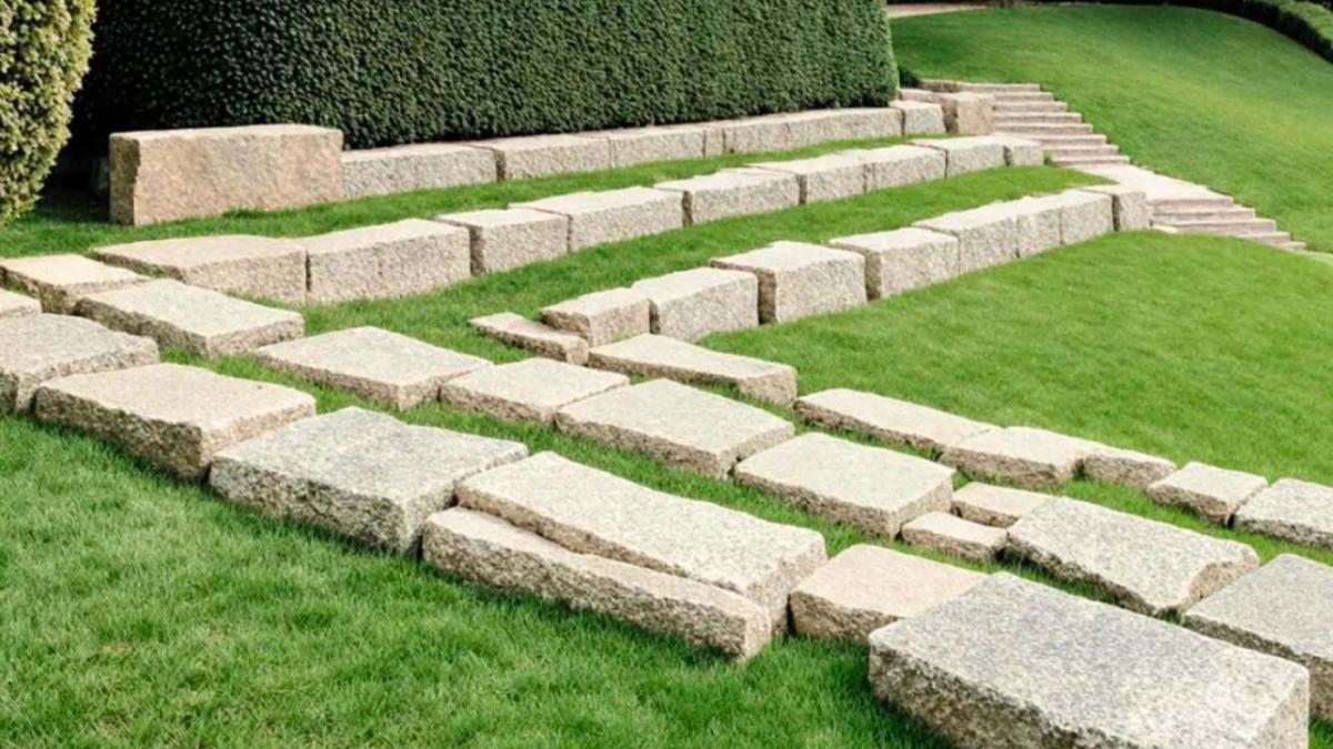 Outdoor amphitheater concept with stone seating