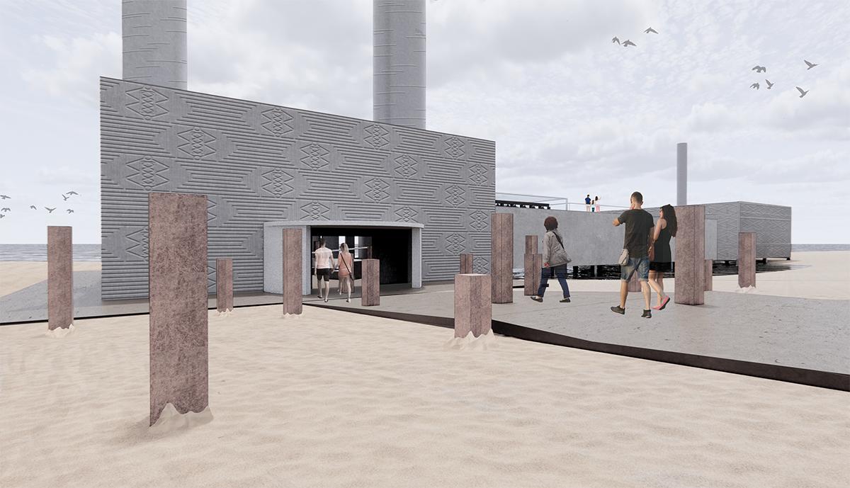 Rendering of using historical markers in buildings
