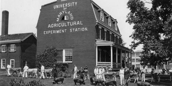 Agricultural Experiment Station, black and white photo.