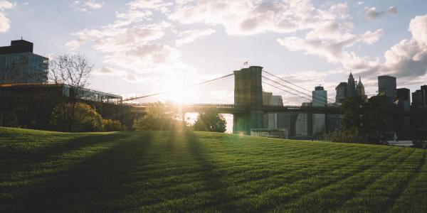Photo of a park in Dumbo, Brooklyn 