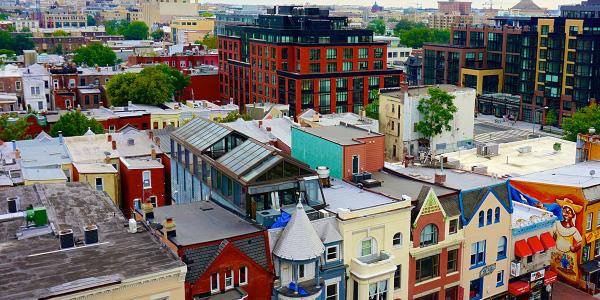 14th and U st Washington DC, aerial view