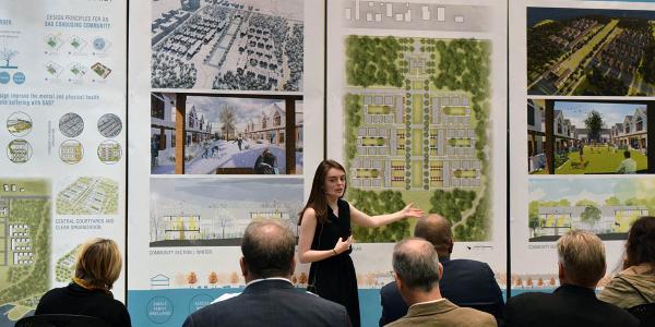 Sara Conover presenting her M.ARCH thesis