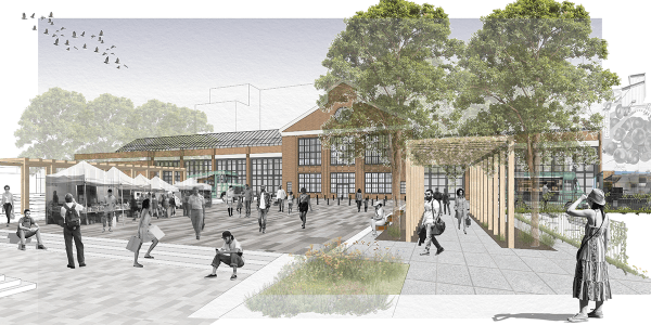 Rendering of Food Service buiding