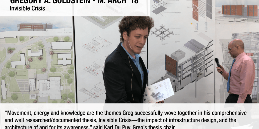 Thesis grand prize winner, Gregory Goldstein