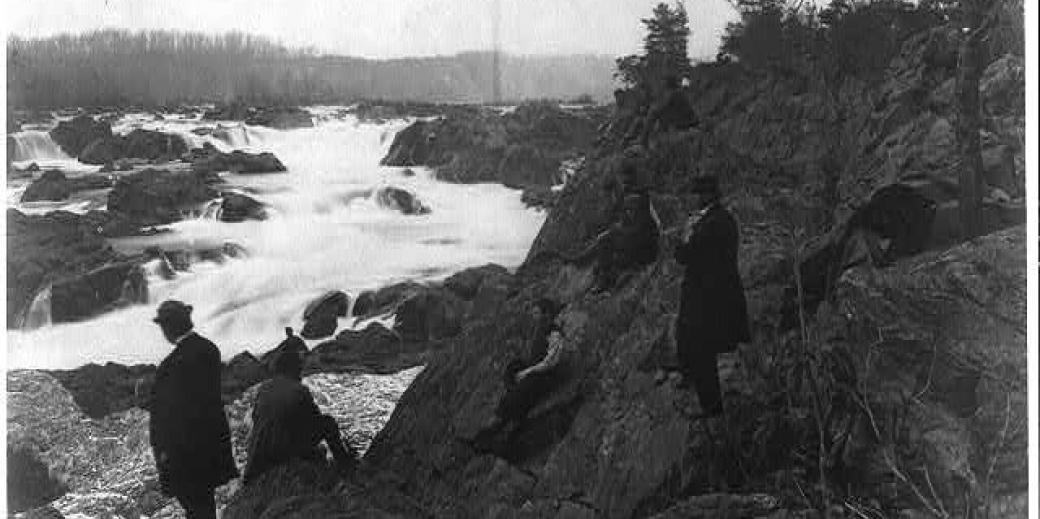 Great Falls, Potomac River in 1864. Courtesy of the Library of Congress.