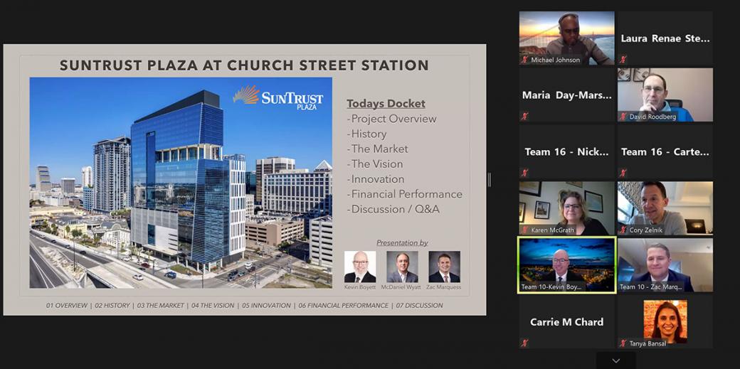 ZOOM screenshot of the Suntrust Plaza at Church Street Station a Colvin Case Study project
