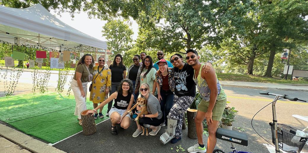 SPA students at Parking Day