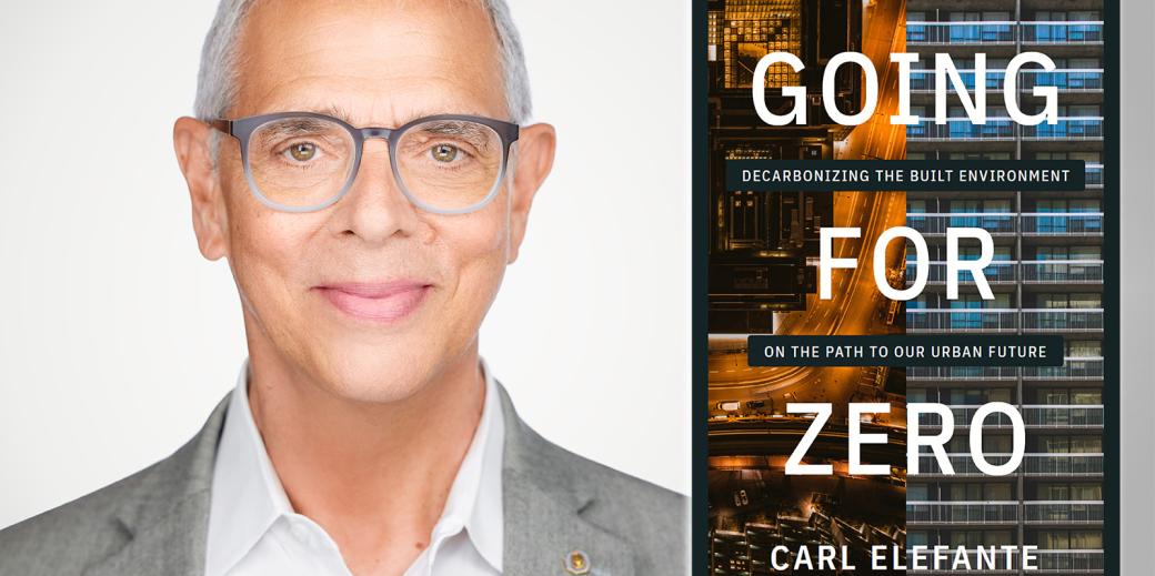 Carl Elefante and his book cover "Going for Zero"