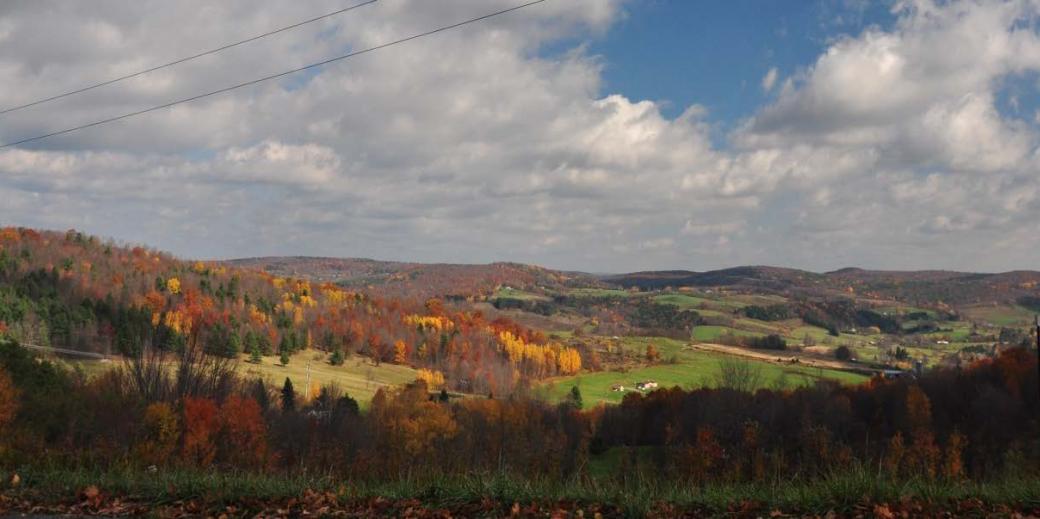 Landscape image of mountains in the fall. 