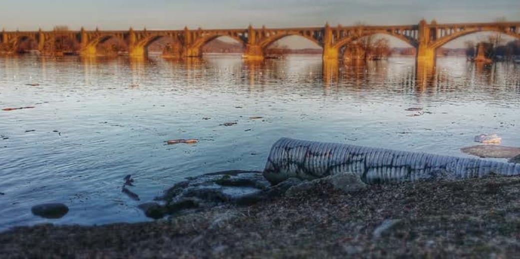 Stormwater by a bridge