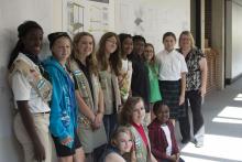 A young contingent from the Girl Scouts visited the studio teams in October.
