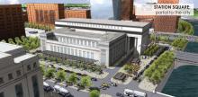 Image of the team's new concept for Philadelphia's Station Square.