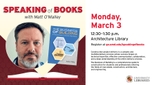 Speaking of Books with Matt O'Maley, his headshot and book cover
