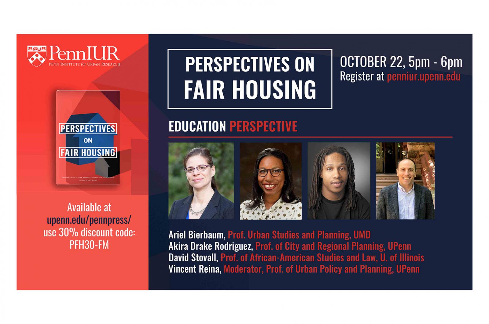 Perspectives on Fair housing PennIUR poster graphic
