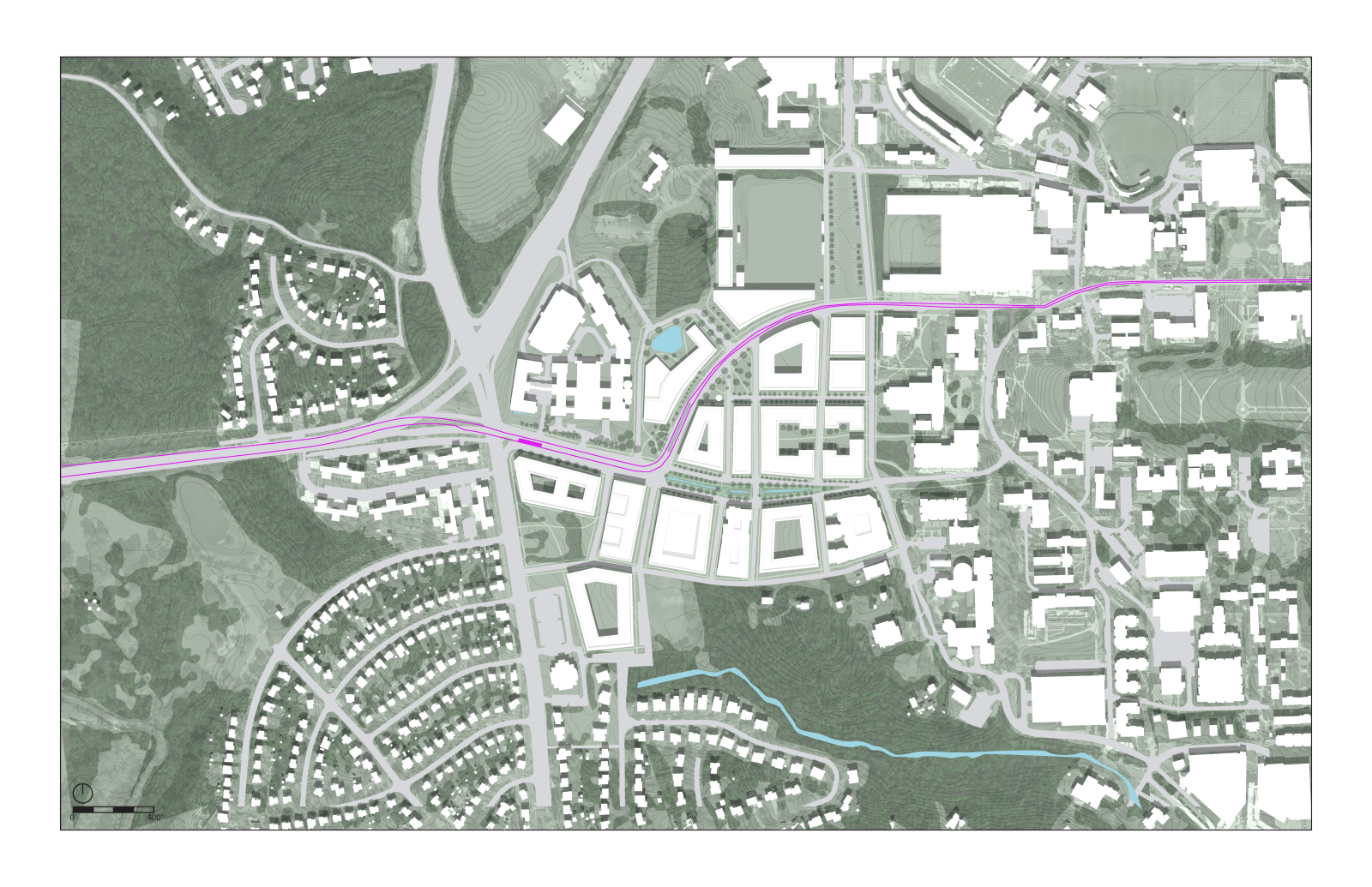 Proposed West Campus aerial map