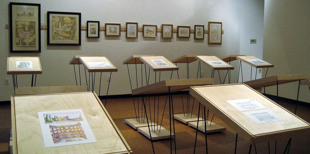 Brian Kelly's drawings on display at the Kibel Gallery