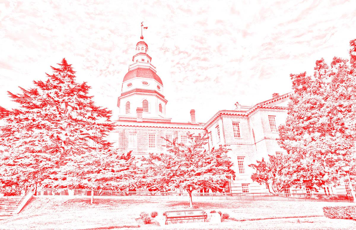 Office of the Senate with a red graphic filter