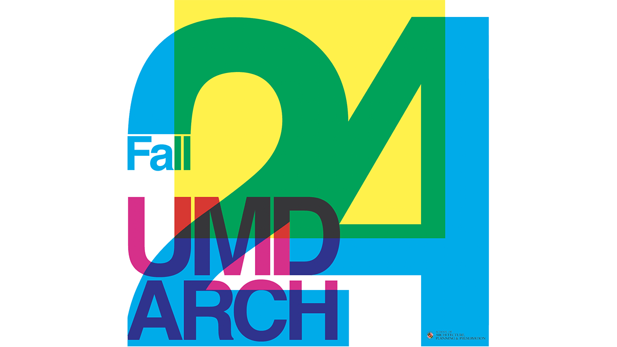 FALL 2024 UMD ARCH text in CMYK colors 
