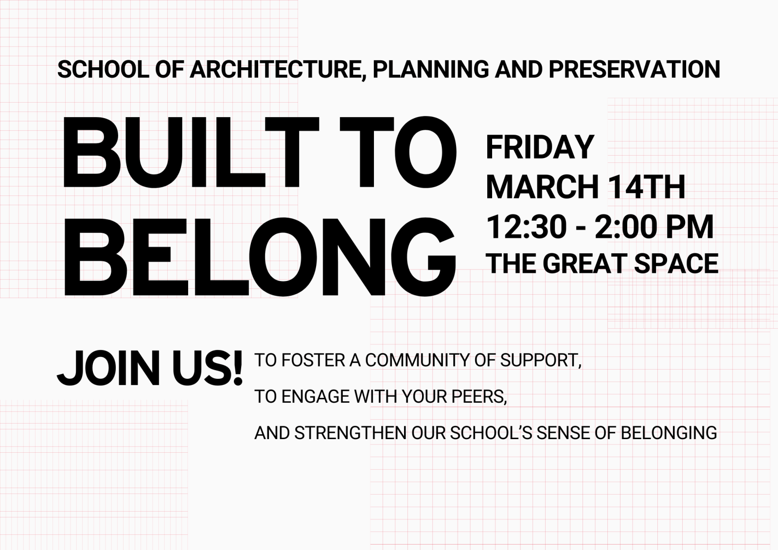 Built to Belong graphic with event details