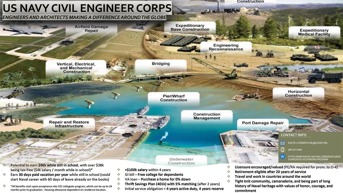 US Navy Civil Engineer Corps detailed flyer about the program