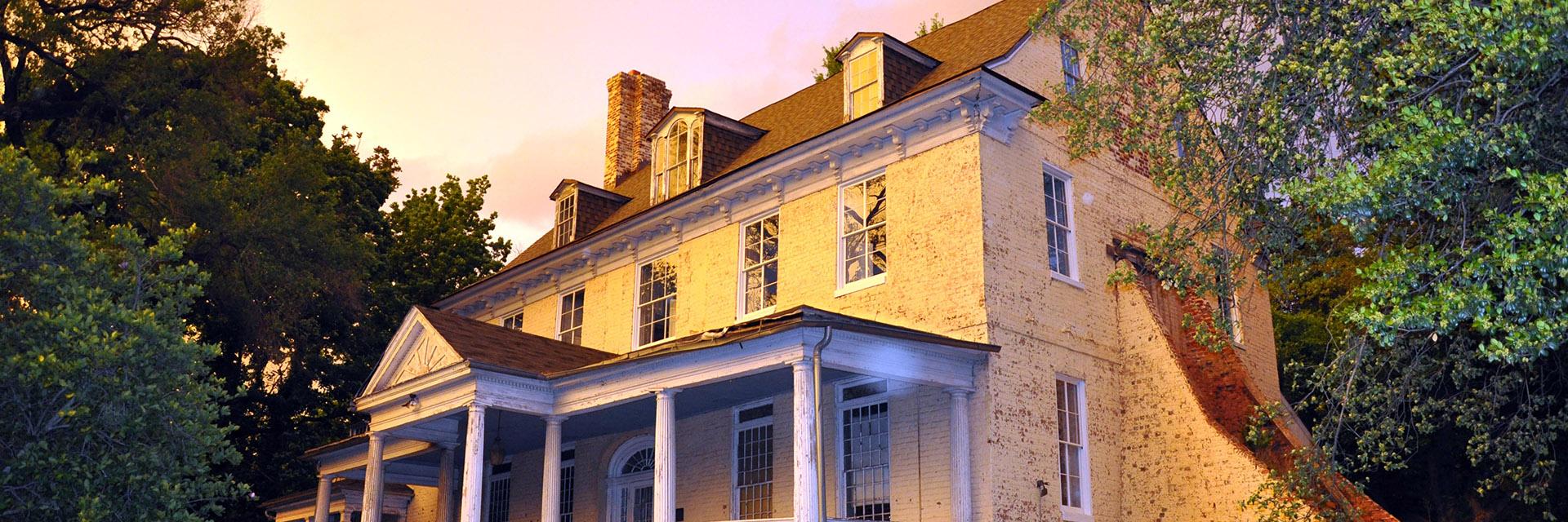 Bostwick house at sunset