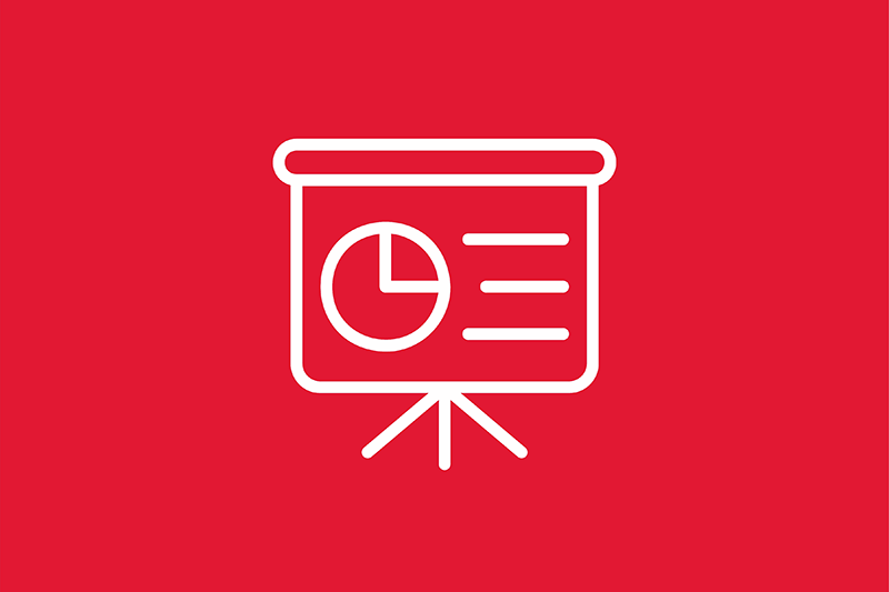 Presentation chart icon