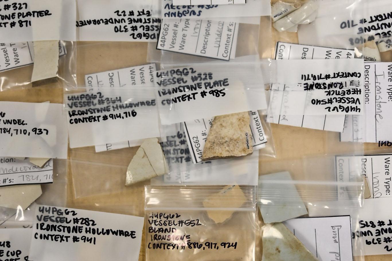 Inventory of artifacts