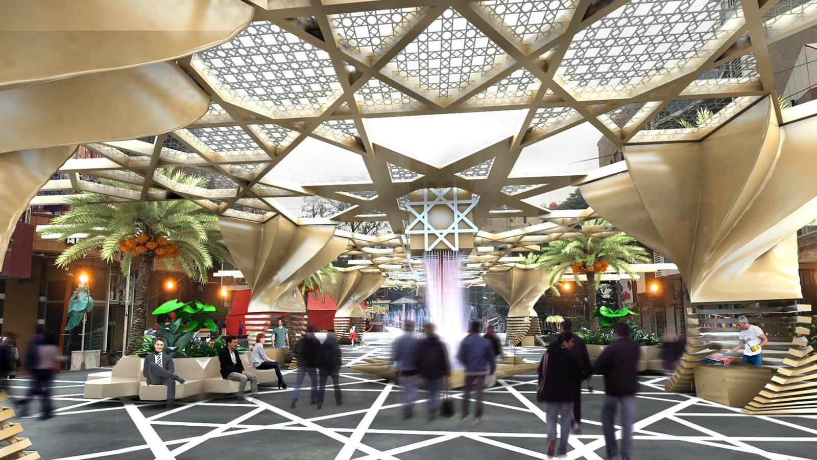 Interior of a mall designed by a student 