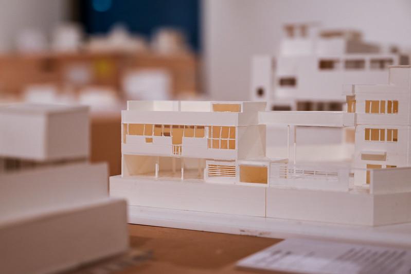 Closeup of an architecture building model