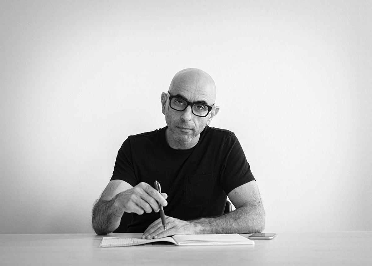 Nader Tehrani black and white portrait
