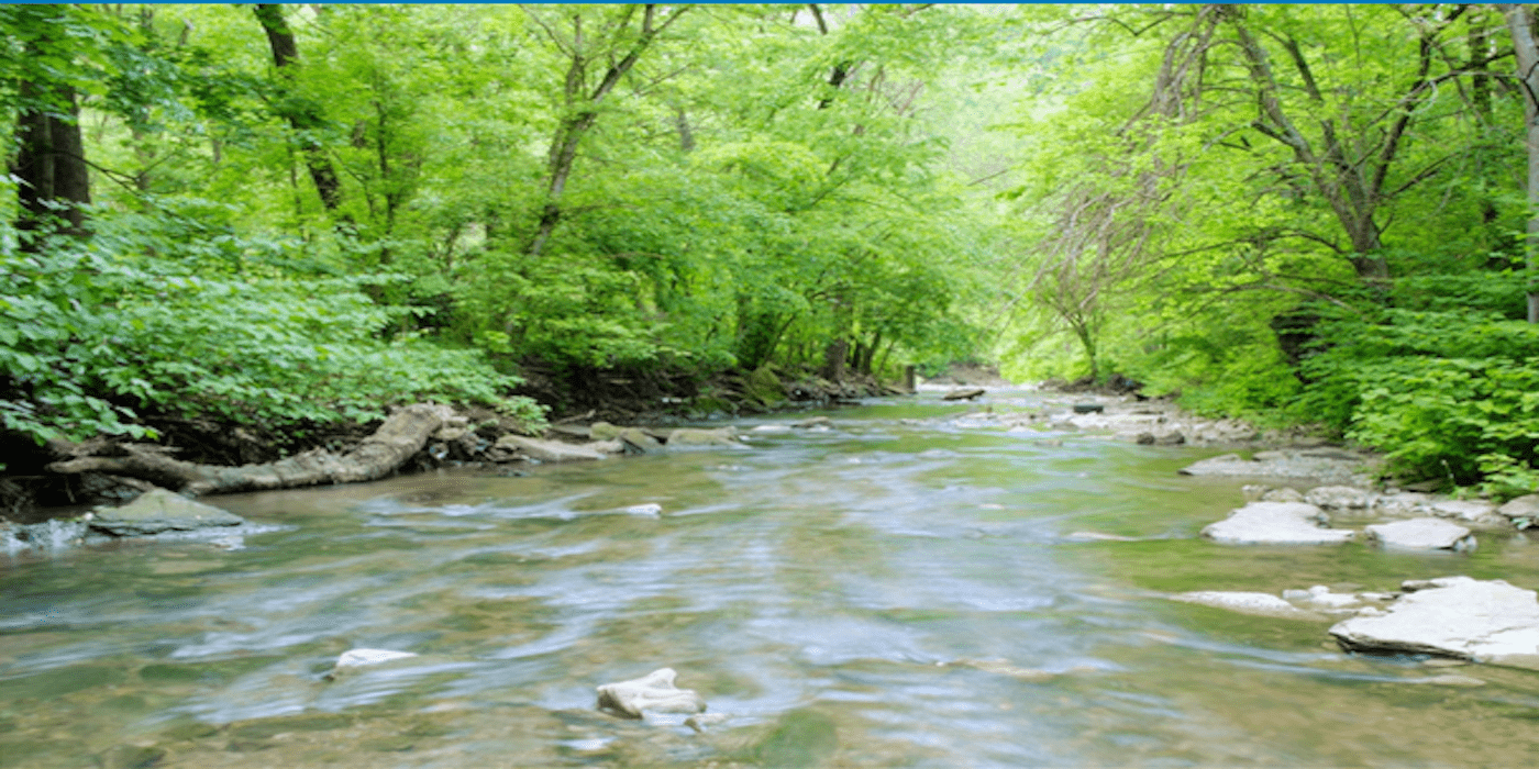 A timelapse photo of a river