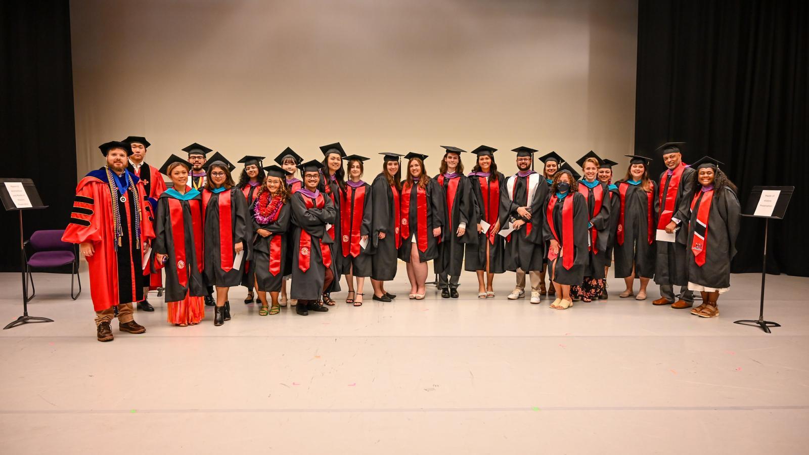 Students in cap and gowns