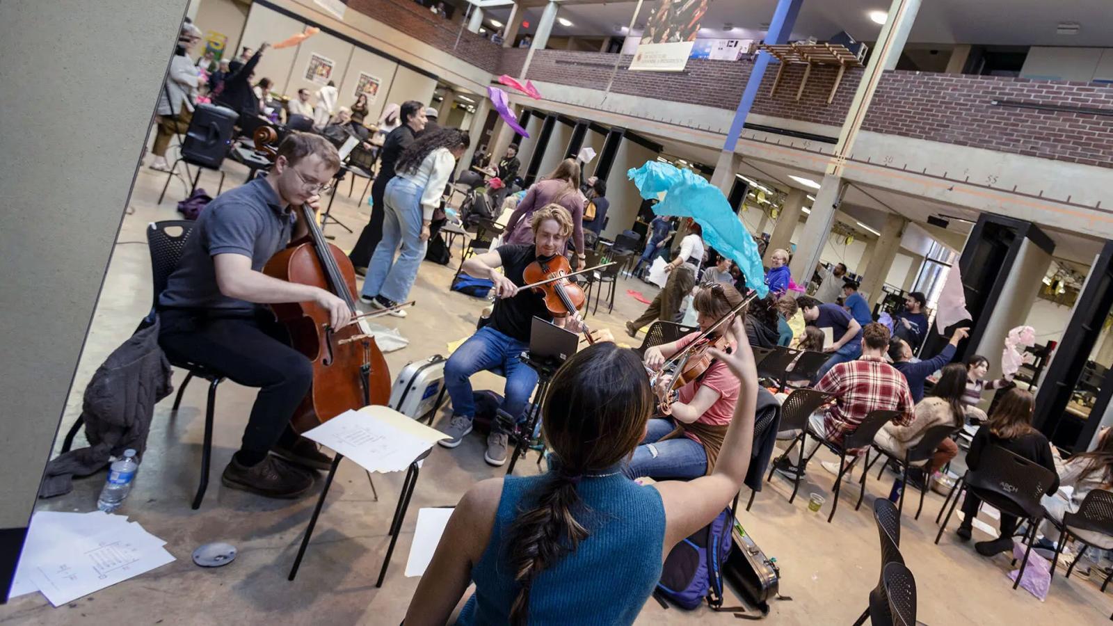 People playing instruments 